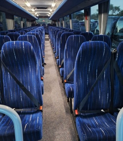 70-76 seat coach interior